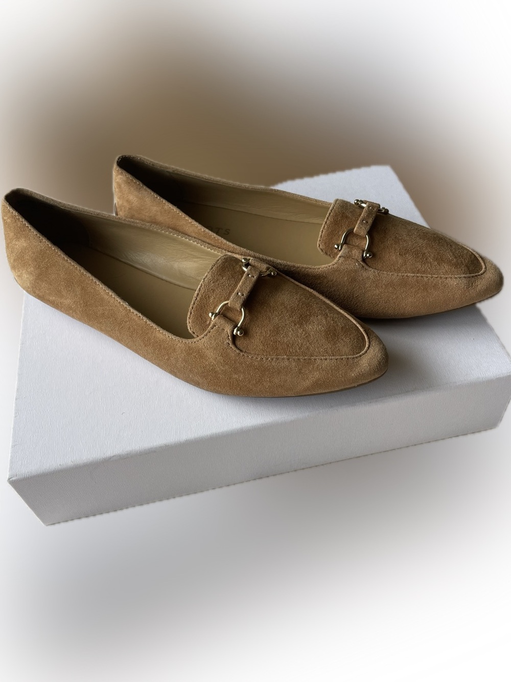 Talbots Suede Car Loafers in Camel Size 8 Medium
